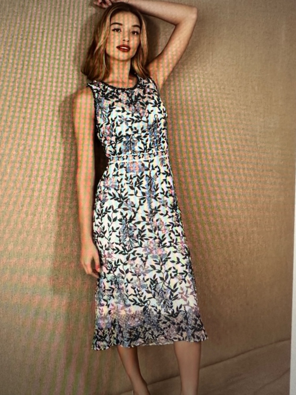 Marchesa Floral Lace Dress
